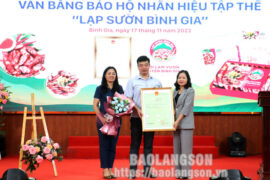 Bình Gia đón nhận văn bằng bảo hộ nhãn hiệu tập thể “Lạp sườn Bình Gia”